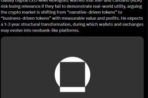 Galaxy Digital CEO：XRP 和 Cardano 过度依赖社区炒作