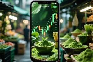 当抹茶香遇上光影，从交易市场到手机壁纸的绿意狂想