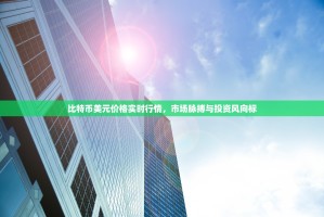 比特币美元价格实时行情，市场脉搏与投资风向标