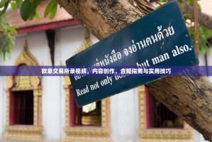 欧意交易所录视频，内容创作、合规指南与实用技巧