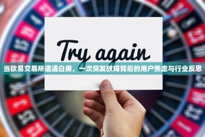 当欧易交易所遭遇白屏，一次突发故障背后的用户焦虑与行业反思