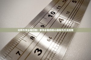 比特币怎么看行情？新手必看的核心指标与方法指南