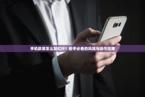 手机欧易怎么加杠杆？新手必看的风险与操作指南