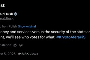 波兰否决加密货币监管法案，加剧了其与欧洲加密货币监管联盟（MiCA）推广计划的分歧。