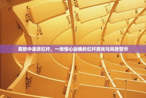 易欧中途改杠杆，一场惊心动魄的杠杆游戏与风险警示