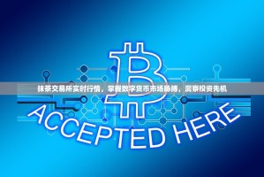 抹茶交易所实时行情，掌握数字货币市场脉搏，洞察投资先机